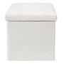 Voir la diapositive 4 : The Home Deco Factory Pouf de rangement pliable effet côtelé