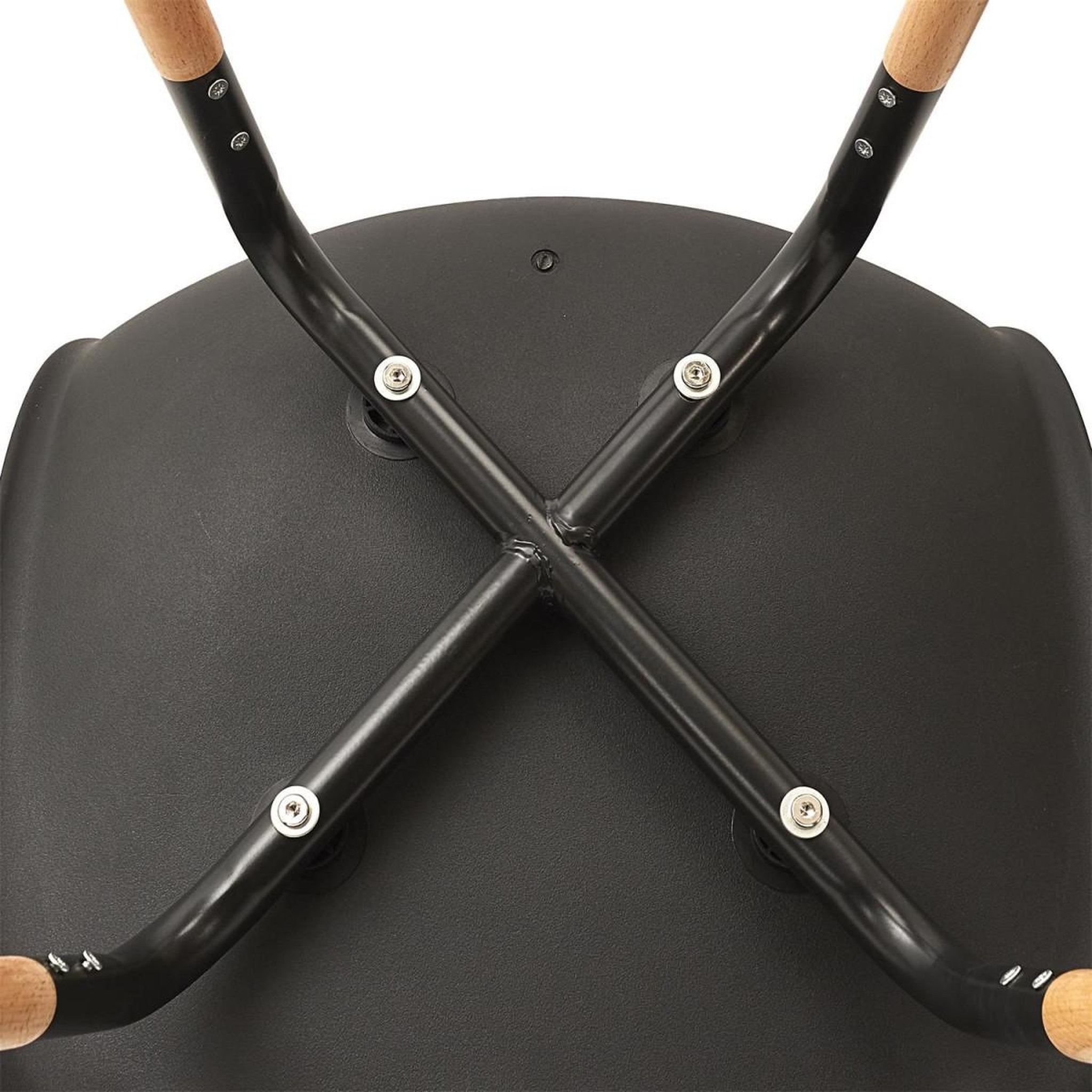 Voir la diapositive 6 : The Home Deco Factory Lot de 4 chaises scandinaves  phénix  81cm noir