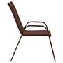 Voir la diapositive 4 : VIDAXL Chaises empilables de jardin lot de 2 Marron Tissu textilene