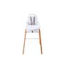 Voir la diapositive 2 : COMBELLE Chaise Haute Fixe Lili Hybride en Bois Blanc - Mobilier de Puériculture Artisanale