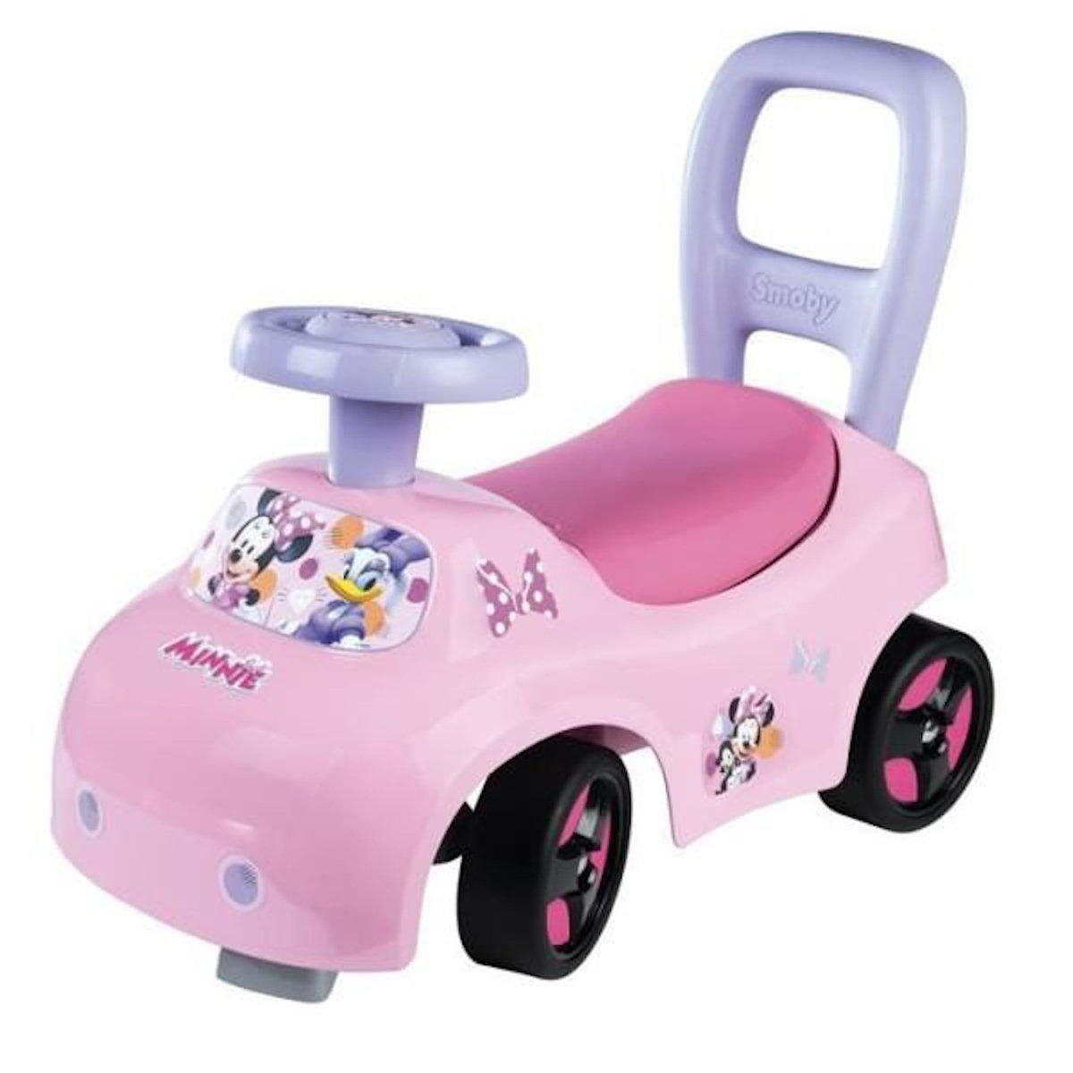 SMOBY Smoby - Porteur auto enfant 2 en 1 - Minnie - Coffre sous la selle + klaxon - Des 10 mois - Fabrication française