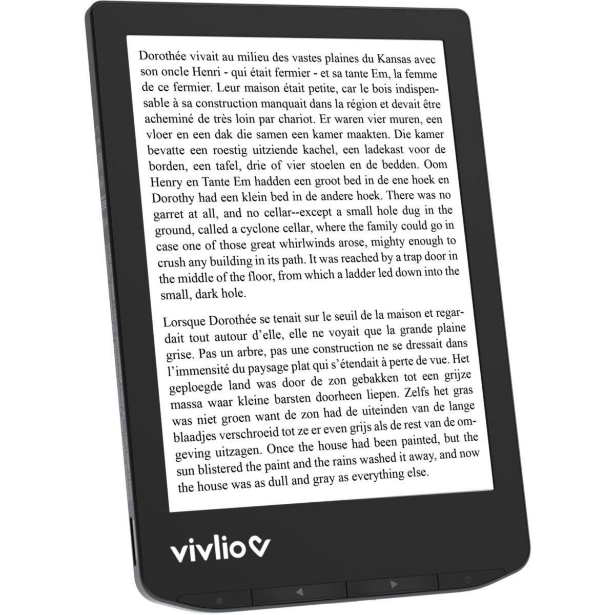 VIVLIO Liseuse eBook LIGHT Noire