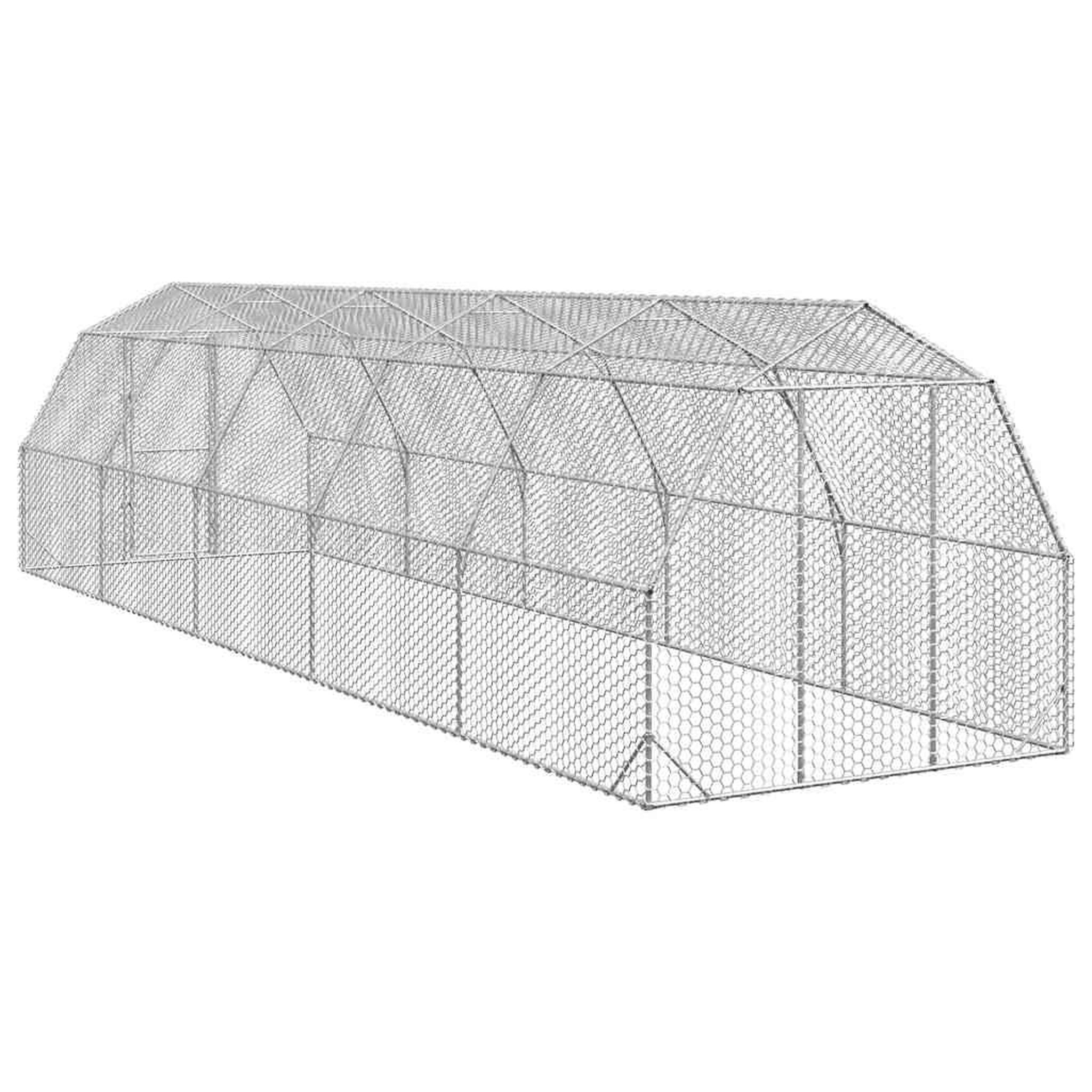 Voir la diapositive 5 : VIDAXL Poulailler 2,5x10x2,25 m acier galvanise