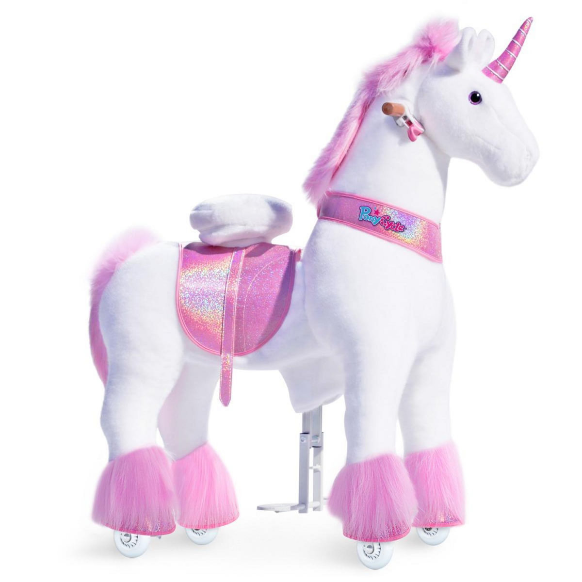 Ponycycle Licorne blanche siege rose Ux502