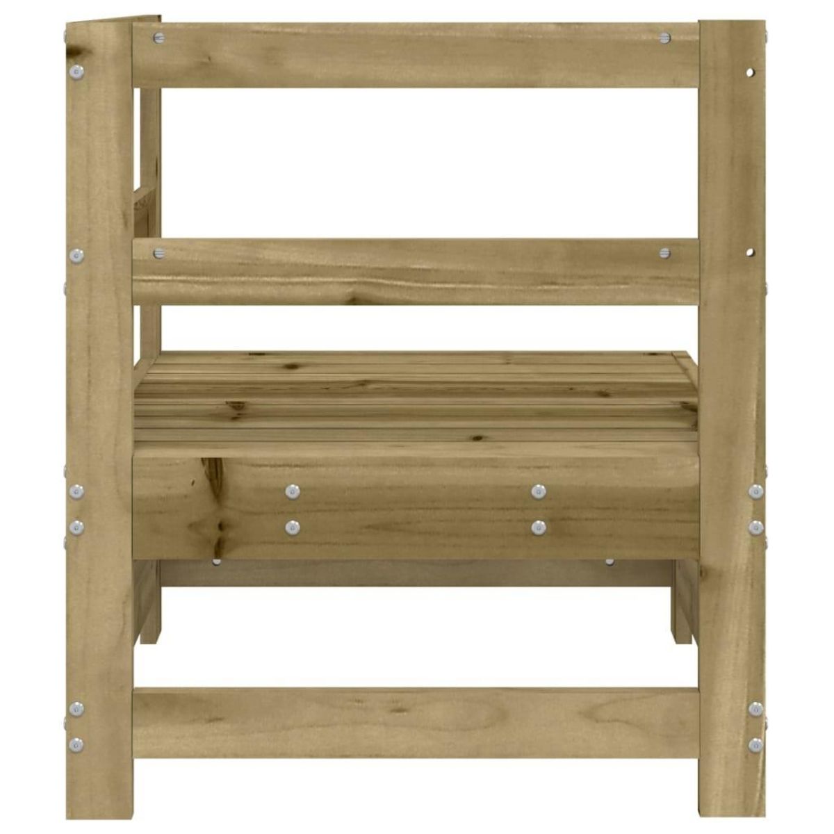 VIDAXL Canape d'angle de jardin bois de pin impregne