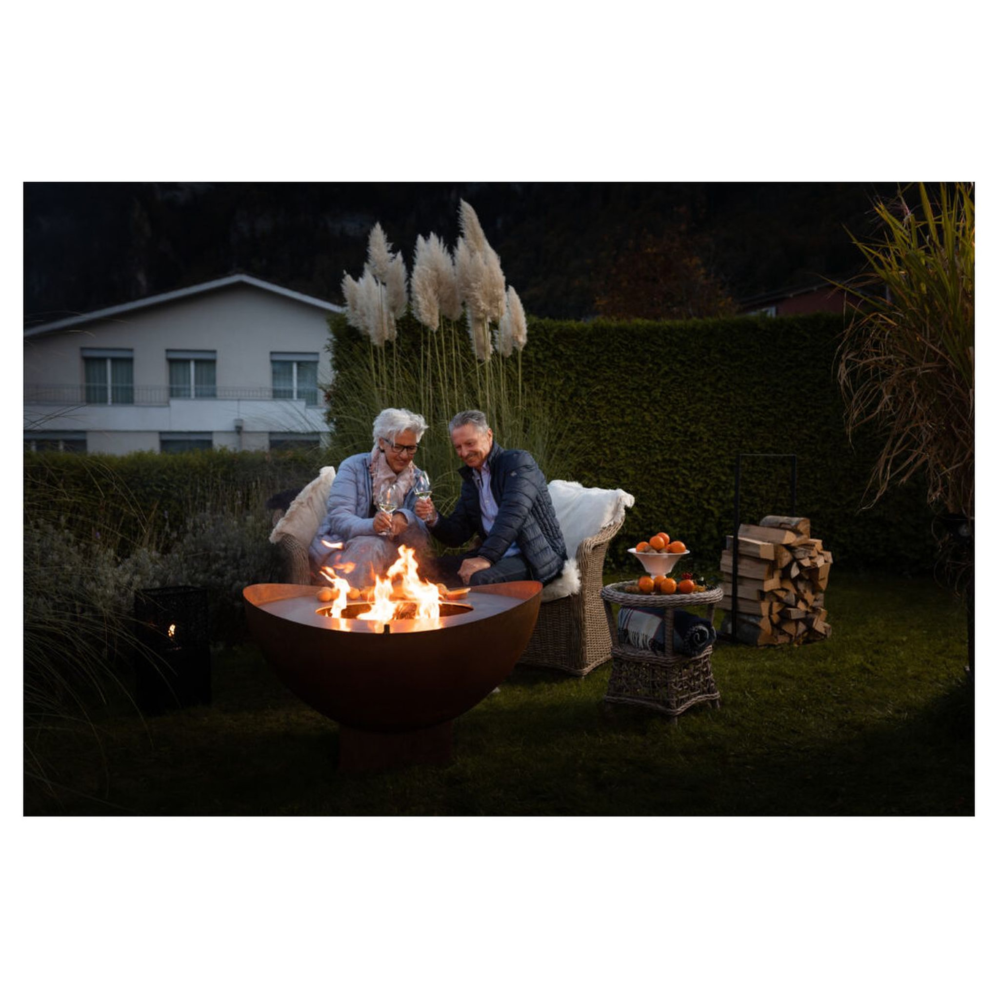 Voir la diapositive 3 : Brasero Feu du jardin Ø 98 x 57 cm WAVE - Brun
