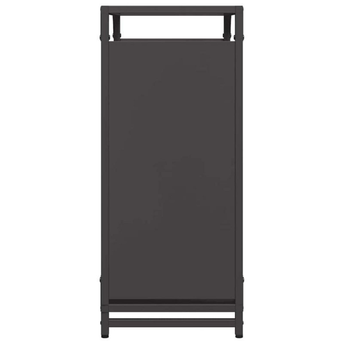 VIDAXL Portant de bois chauffage noir 60x28x65 cm