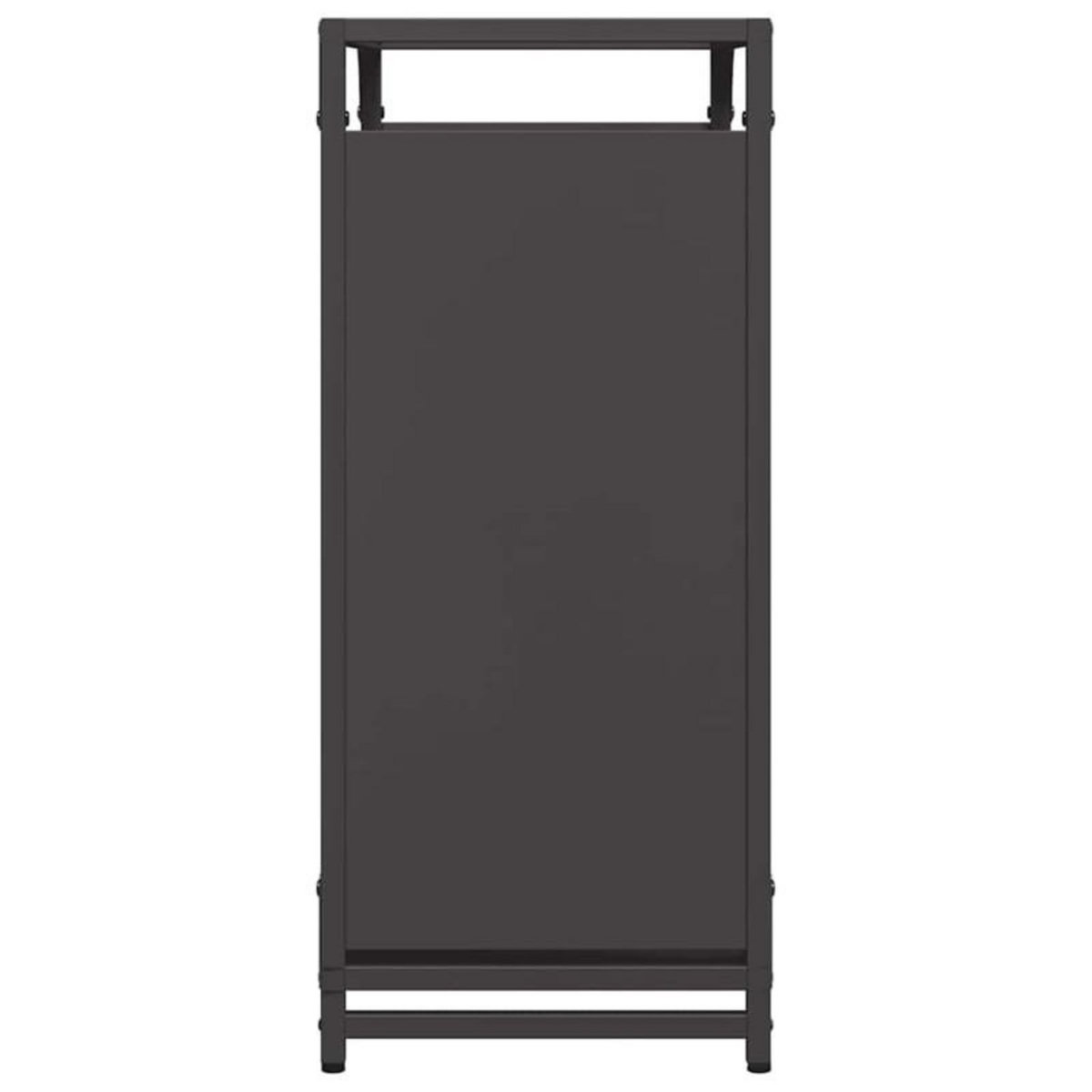 VIDAXL Portant de bois chauffage noir 60x28x65 cm