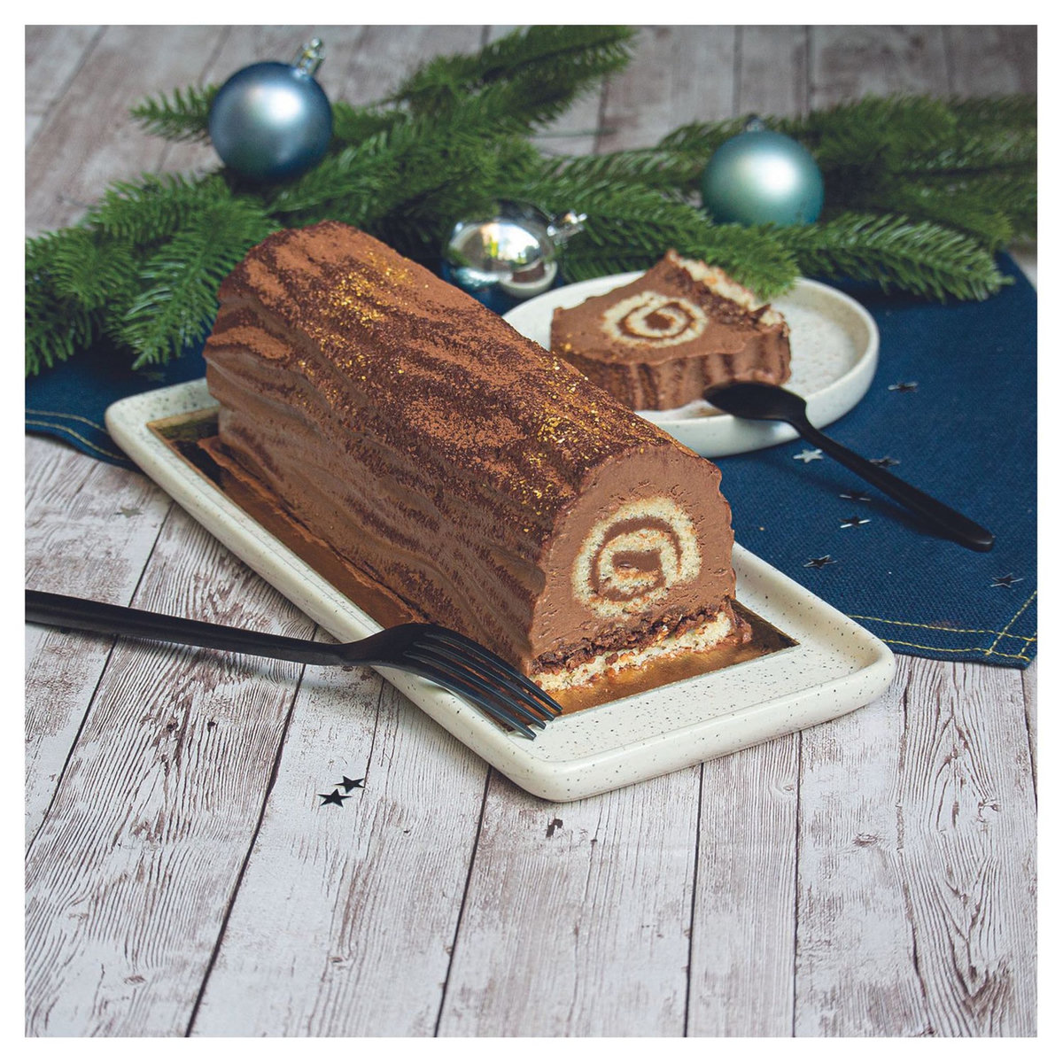 Coffret bûche et plaque