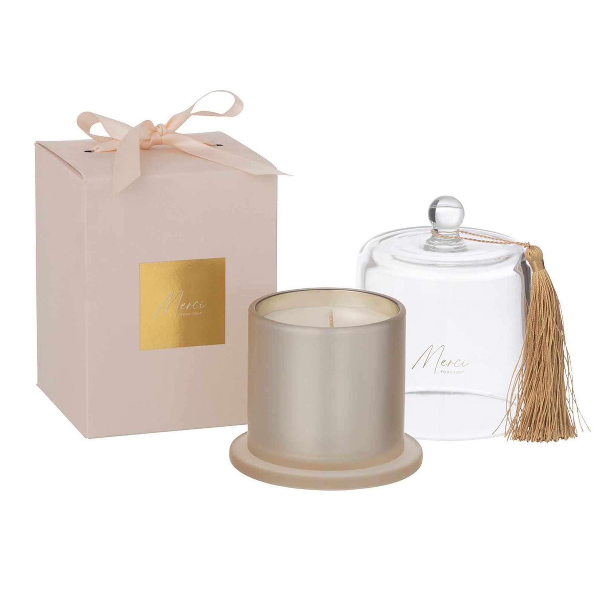 Voir la diapositive 2 : J-LINE Bougie parfumée cloche  cloe  15cm elderflower