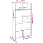 Voir la diapositive 6 : VIDAXL Bibliotheque blanc 100x36x189 cm bois d'ingenierie