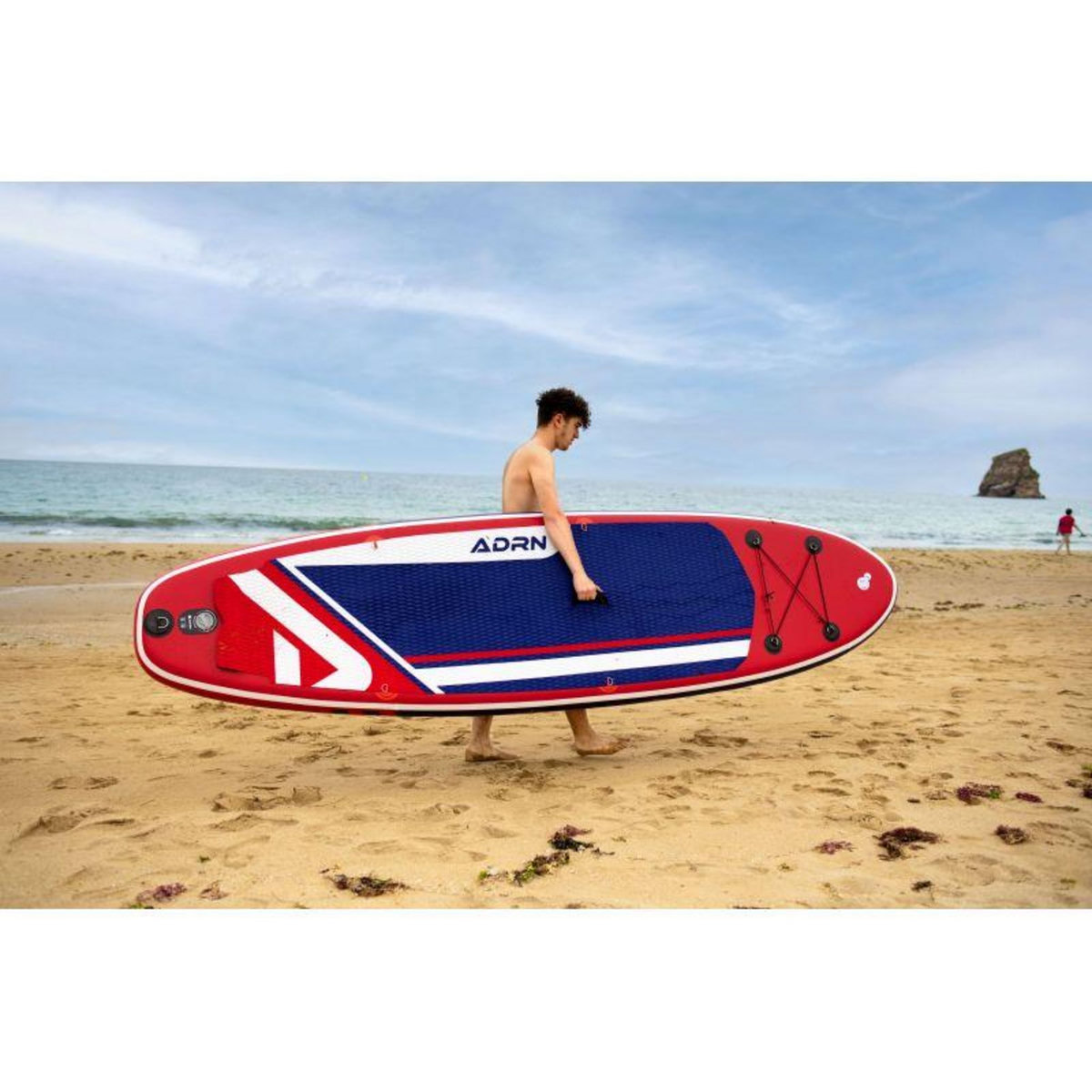 ADRENALIN Paddle Gonflable EXPLORER 10'8 32'' 6'' (325x81x15cm) avec Pompe, Pagaie, Leash et Sac de transport