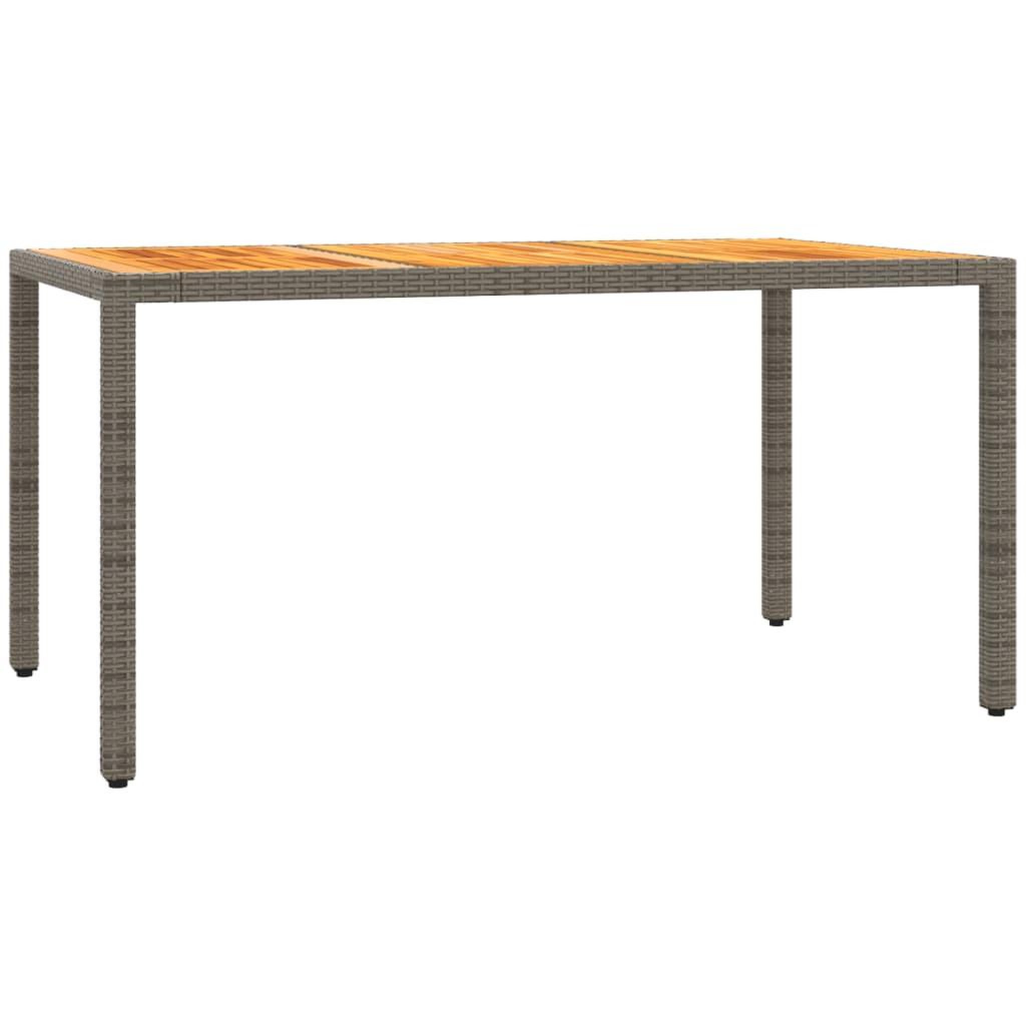 Voir la diapositive 4 : VIDAXL Ensemble a manger de jardin 5 pcs coussins gris resine tressee