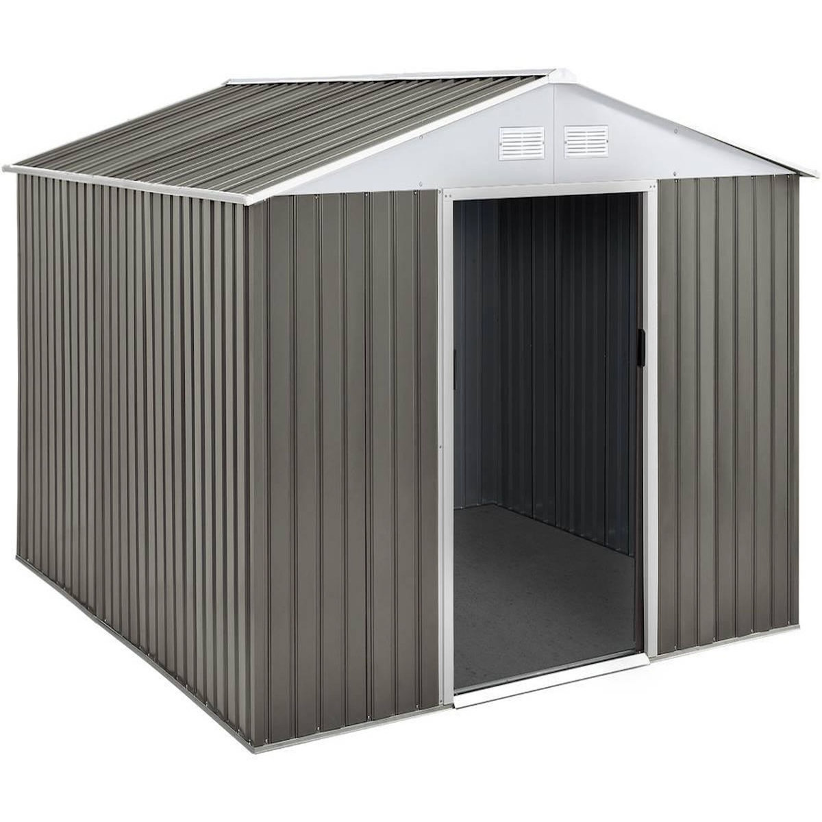 Habitat et Jardin Abri jardin métal  Dallas  - 8,84 m² - Taupe