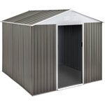 Habitat et Jardin Abri jardin métal  Dallas  - 8,84 m² - Taupe