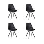 Voir la diapositive 1 : TOILINUX Lot de 4 chaises avec coussin ATOME