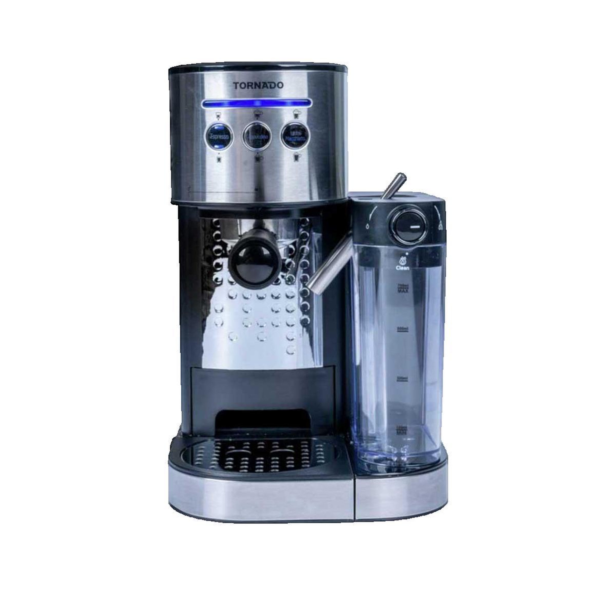 Voir la diapositive 2 : TORNADO Machine à café Tornado TCM-14125 pression 20 bars acier inoxydable