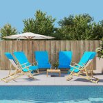 VIDAXL Serviettes de plage 6 pcs turquoise 60x135 cm tissu 400 GSM