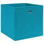 Voir la diapositive 2 : VIDAXL Boîtes de rangement 4 pcs Bleu azuré 32x32x32 cm Tissu