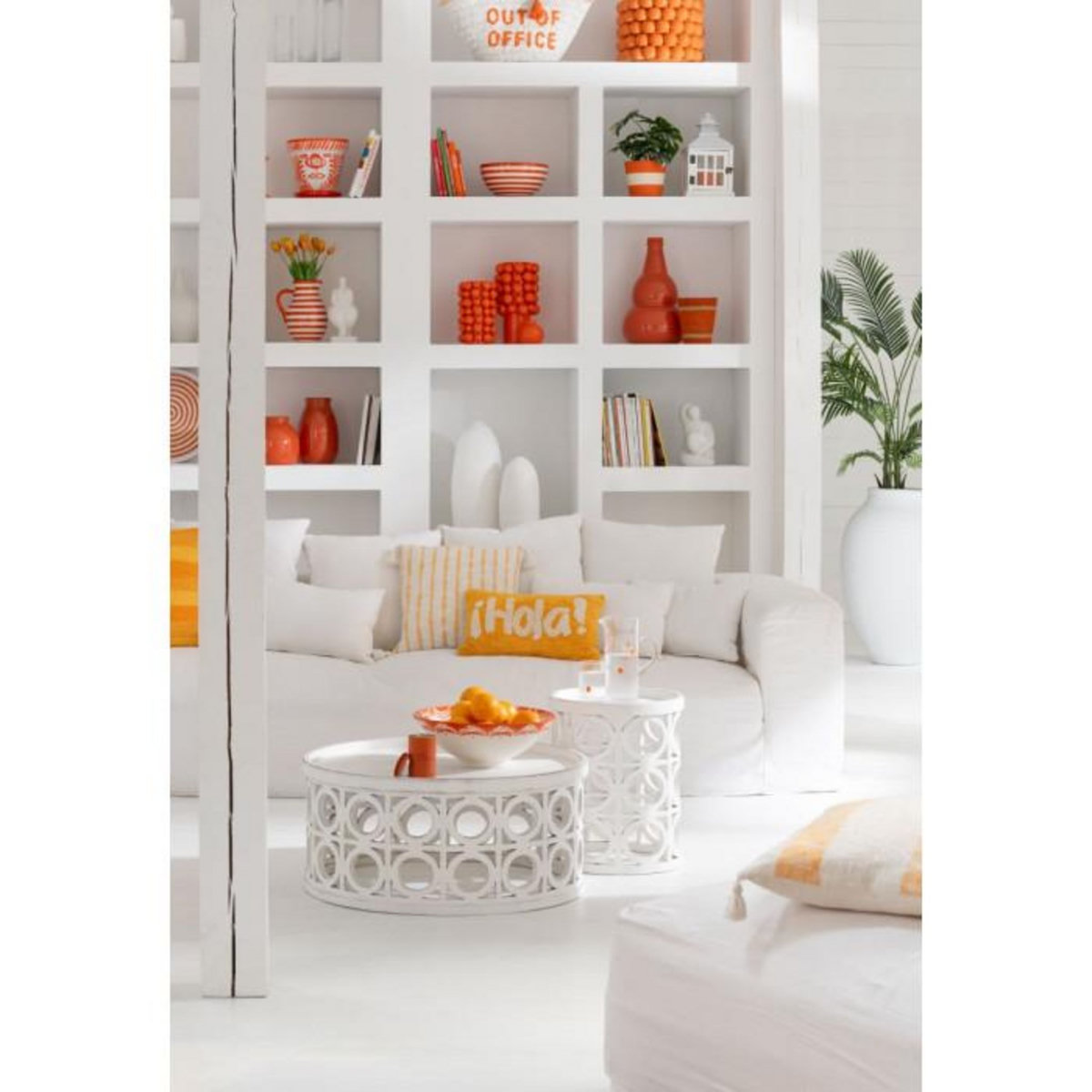 Paris Prix Coussin Déco Tufté Hola  Polly  30x50cm Orange