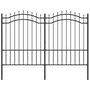 Voir la diapositive 2 : VIDAXL Cloture de jardin avec sommet de lance Noir 190 cm