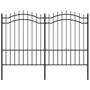 Voir la diapositive 2 : VIDAXL Cloture de jardin avec sommet de lance Noir 190 cm