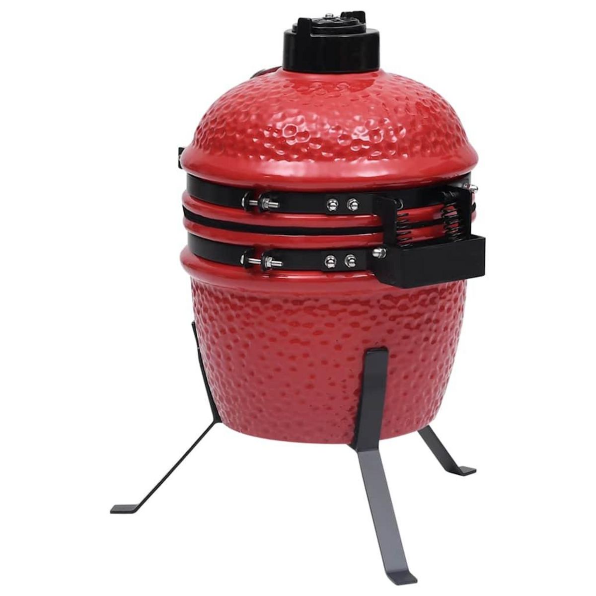VIDAXL Barbecue a fumoir Kamado 2-en-1 Ceramique 56 cm Rouge