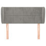 Voir la diapositive 3 : VIDAXL Tete de lit avec oreilles Gris clair 103x23x78/88 cm Velours