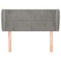 Voir la diapositive 3 : VIDAXL Tete de lit avec oreilles Gris clair 103x23x78/88 cm Velours