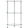 Voir la diapositive 2 : VIDAXL Etagere 3 niveaux Transparent 30x30x67 cm Verre trempe