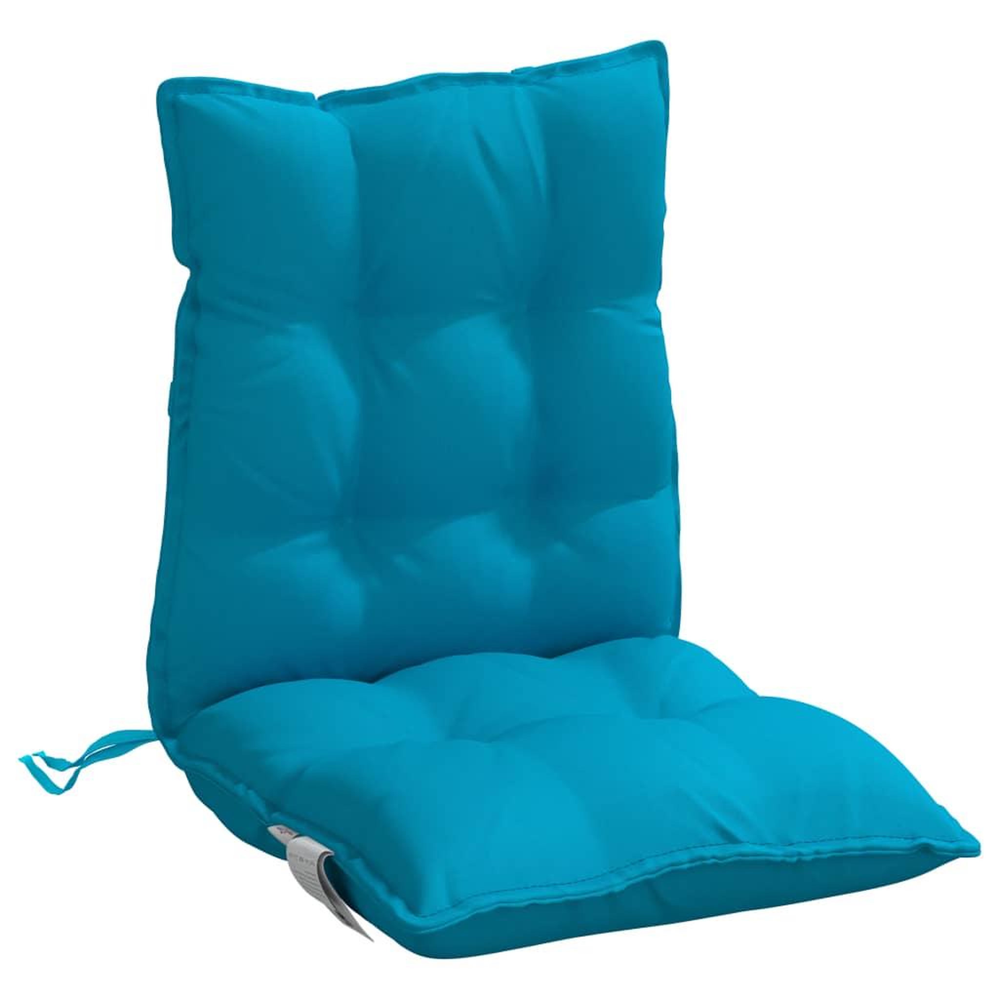 Voir la diapositive 5 : VIDAXL Coussins de chaise a dossier bas lot de 6 bleu clair