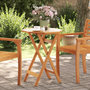 Voir la diapositive 1 : VIDAXL Table pliable de jardin Ø60x75 cm bois d'acacia massif