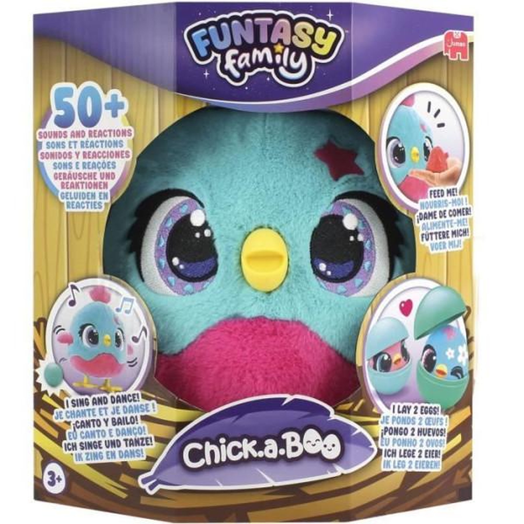 Voir la diapositive 3 : Jumbo Chick-A-Boo - Peluche intéractive - JUMBO - FUNTASY FAMILY - Des 3 ans