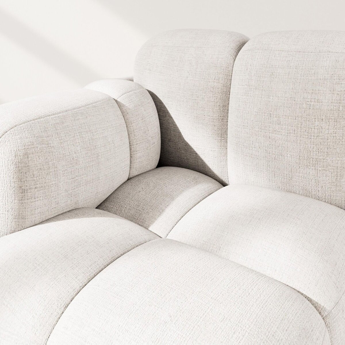 LISA DESIGN Grace - module d'assise gauche en velours texturé