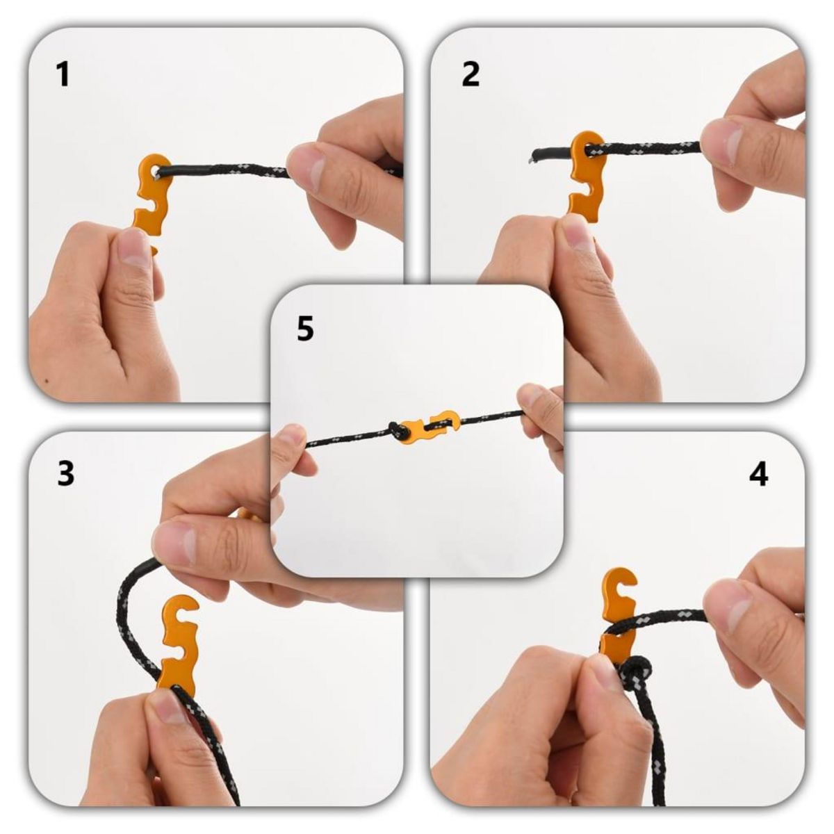 VIDAXL Cordes de haubanage avec cles reflechissantes 8 pcs 4 m 4 mm