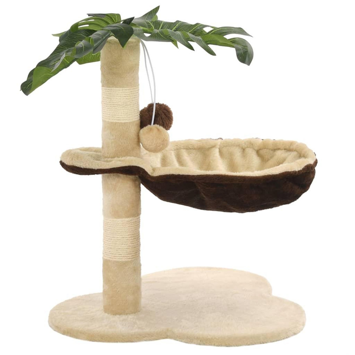 VIDAXL Arbre a chat avec griffoir en sisal 50 cm Beige et Marron