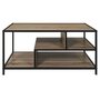 Voir la diapositive 1 : The Home Deco Factory Table basse avec rangements EDISON - Marron et noir