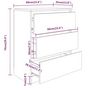 Voir la diapositive 6 : VIDAXL Buffet Blanc brillant 60x35x76 cm Bois d'ingenierie