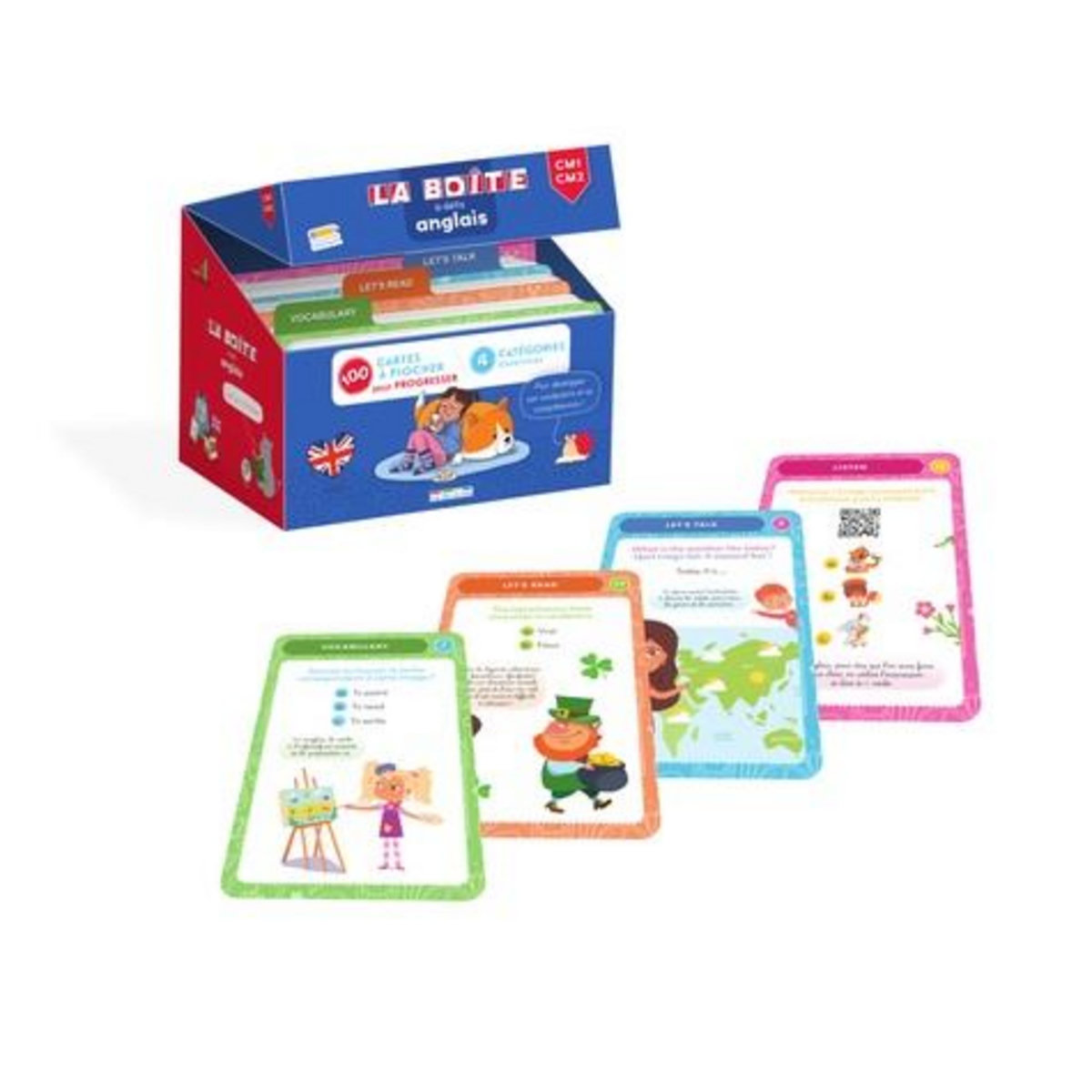 LA BOITE A DEFIS ANGLAIS CM1-CM2. 100 CARTES A PIOCHER POUR PROGRESSER, Rue des écoles