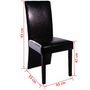 Voir la diapositive 3 : VIDAXL Chaises à manger lot de 6 noir similicuir