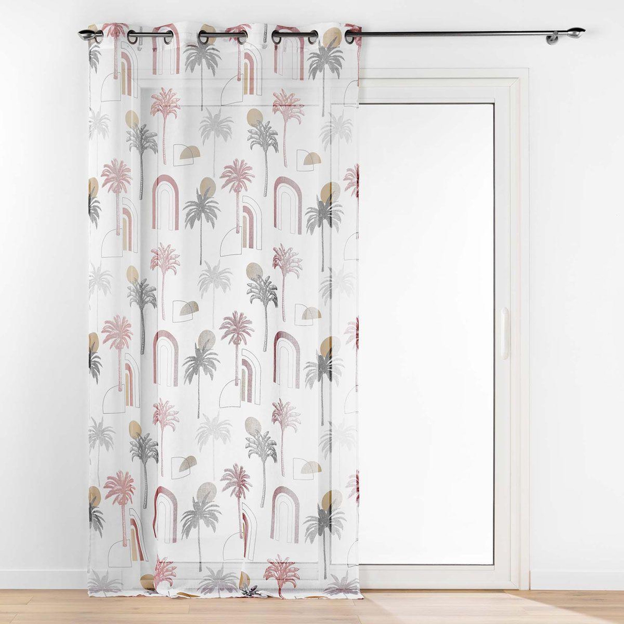 Douceur d'Intérieur Rideau voilage à œillets  cocotis  140x280cm multicolore