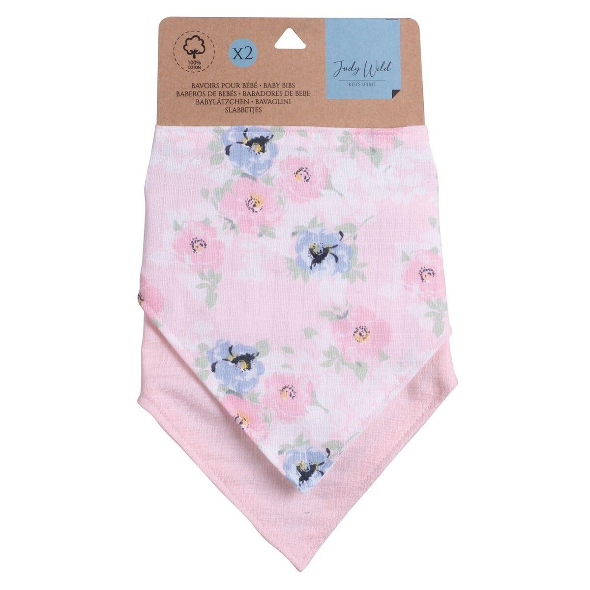 TOILINUX Lot de 2 bavoirs bandana pour enfant