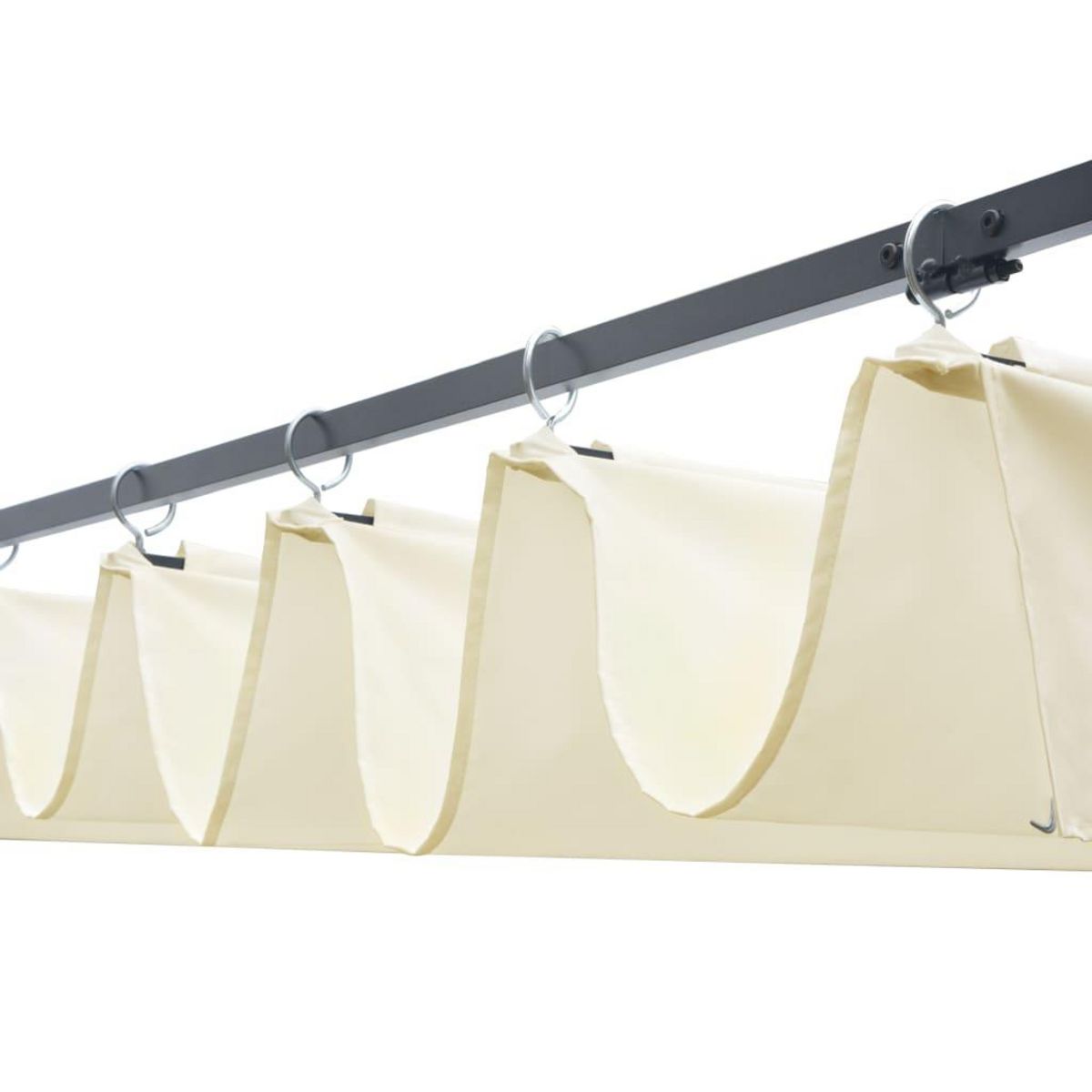 VIDAXL Tonnelle avec toit Resine tressee 300x300x200cm Marron et creme