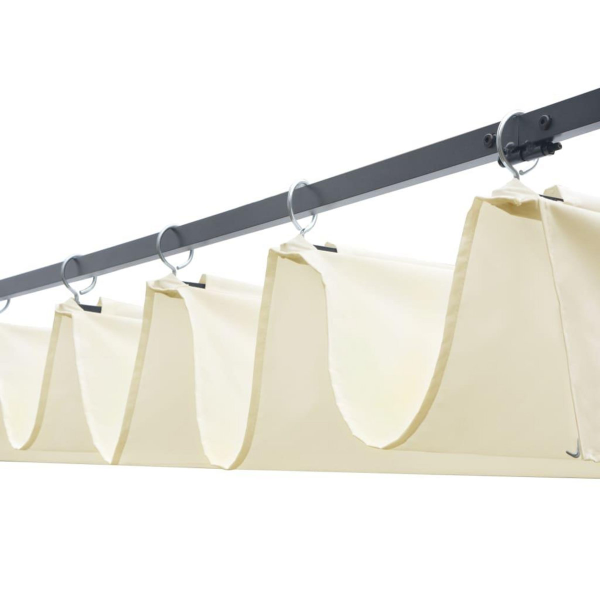 VIDAXL Tonnelle avec toit Resine tressee 300x300x200cm Marron et creme