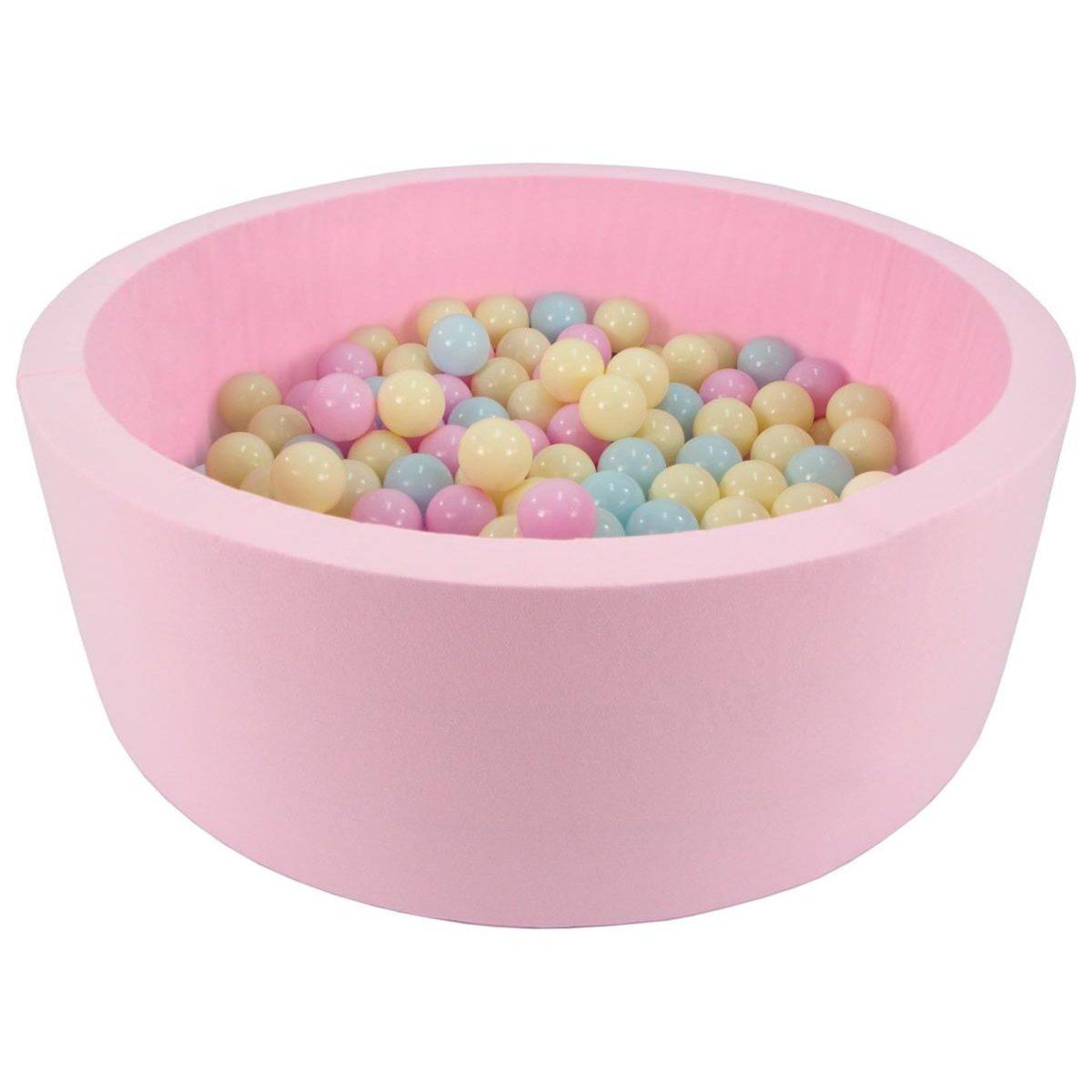 VELINDA Piscine à balles + 150 balles, rose — rose, bleu, jaune (pastel)