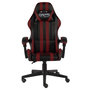Voir la diapositive 2 : VIDAXL Fauteuil de jeux video Noir et rouge bordeaux Similicuir
