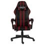 Voir la diapositive 2 : VIDAXL Fauteuil de jeux video Noir et rouge bordeaux Similicuir