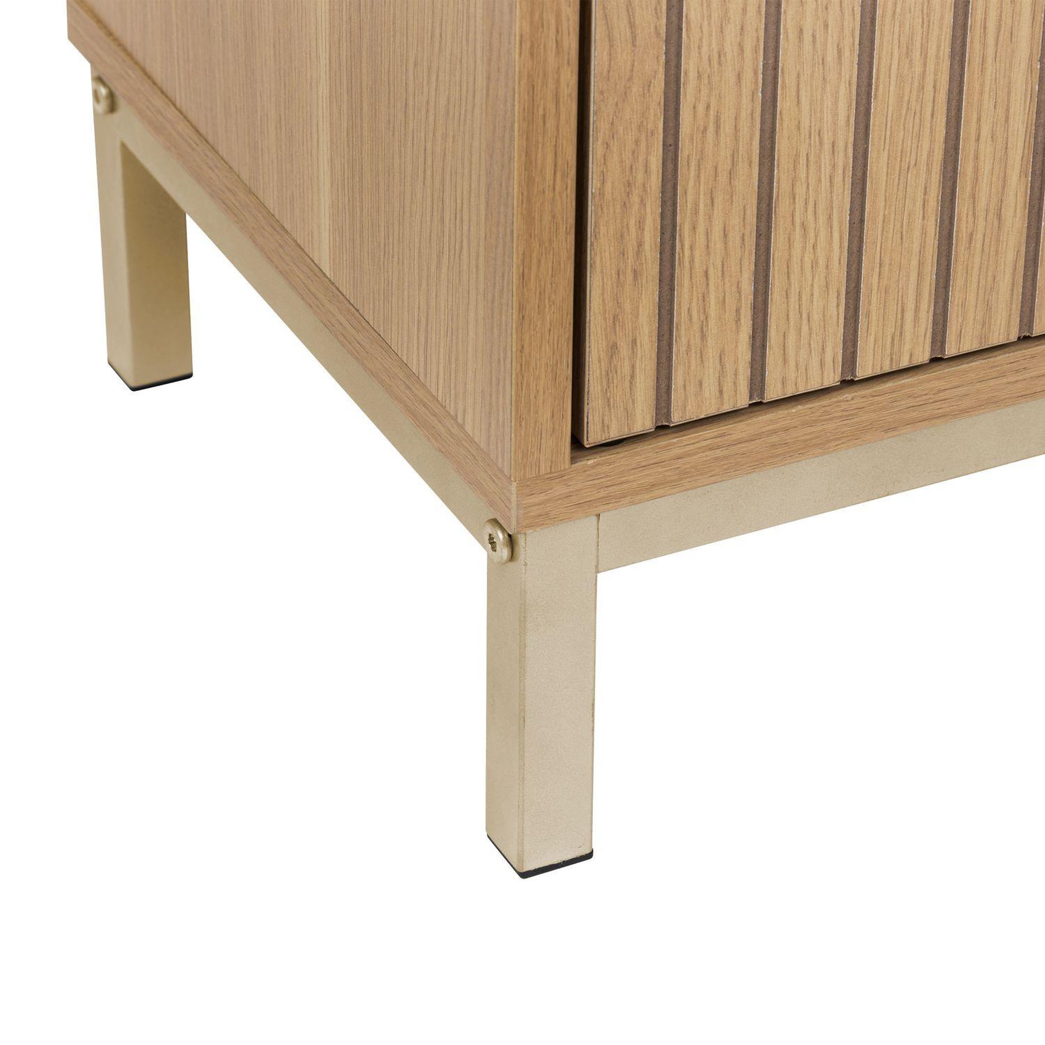 Voir la diapositive 5 : FIVE Meuble lavabo 2 portes en bois tasso - beige