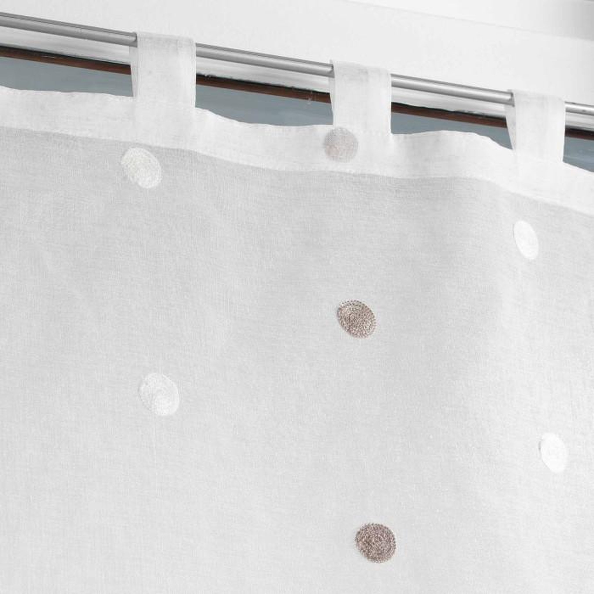 Voir la diapositive 2 : Paris Prix Paire de Voilages  Lorna  60x120cm Blanc