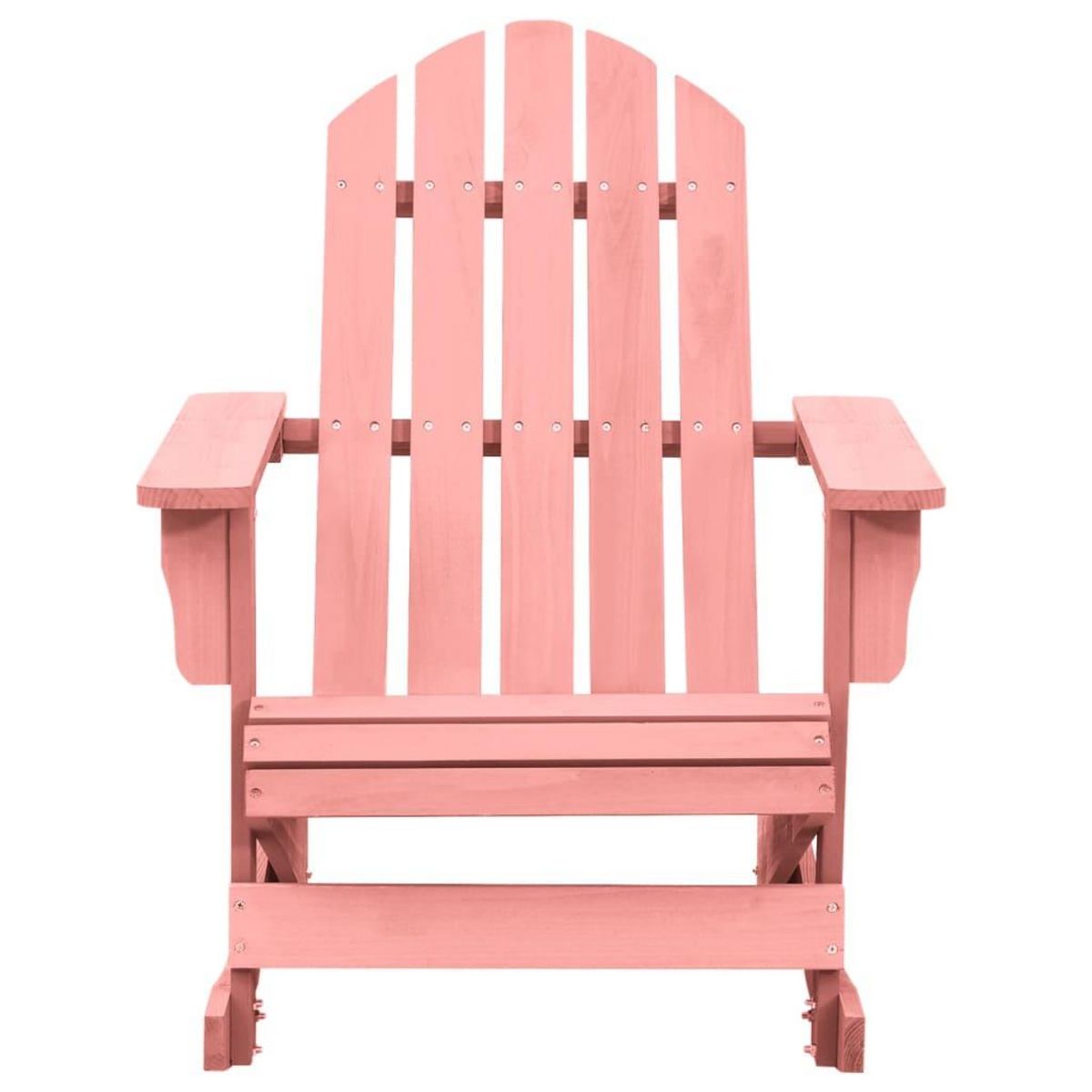VIDAXL Chaise a bascule de jardin Adirondack bois de sapin massif rose